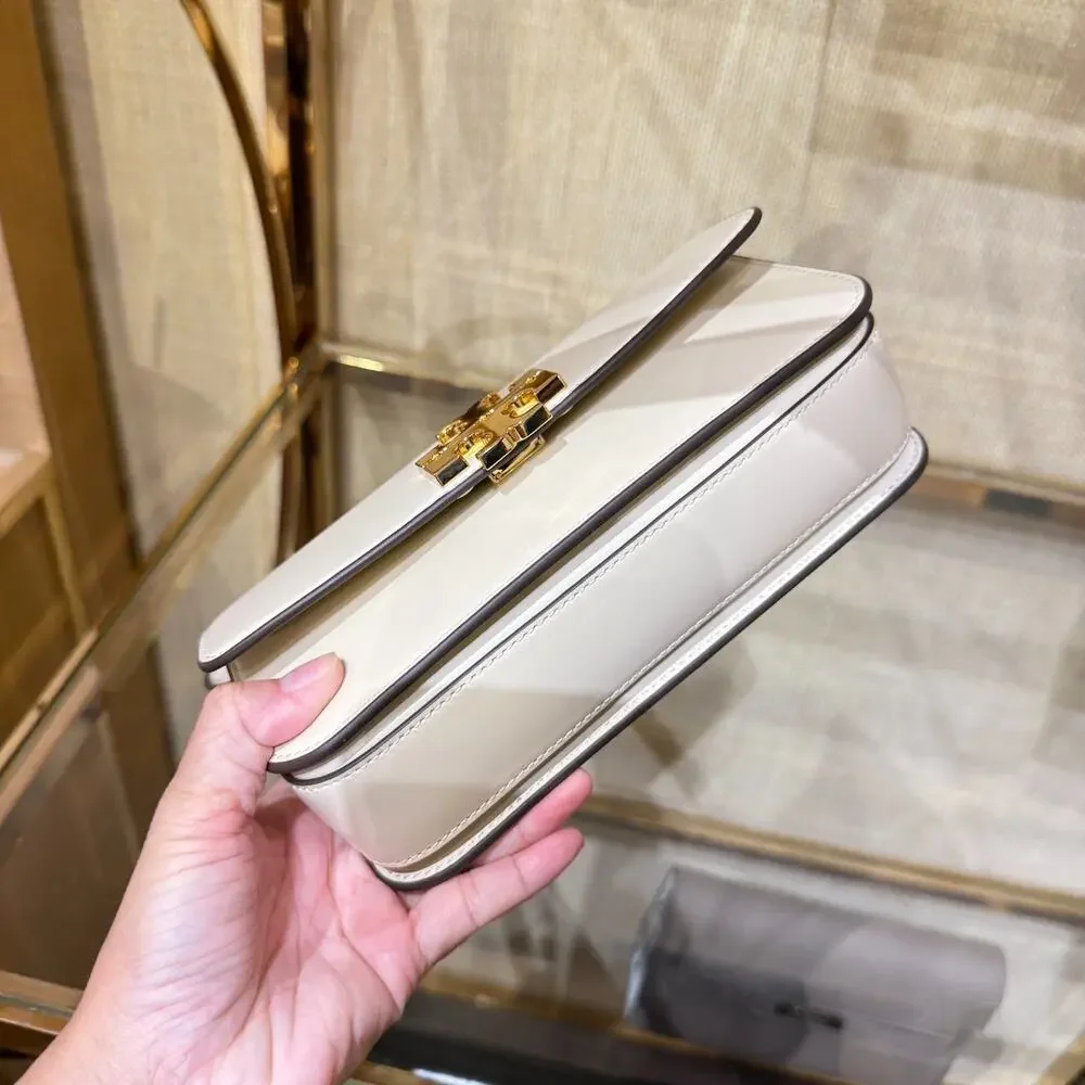 Tory Burch SMALL ELEANOR RECTANGULAR BAG 158734 $550 New Cream - Picture 2 of 9